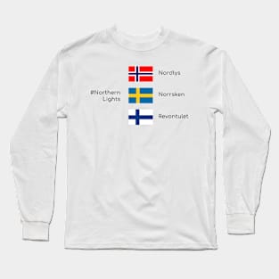 Northern lights in Scandinavia Long Sleeve T-Shirt